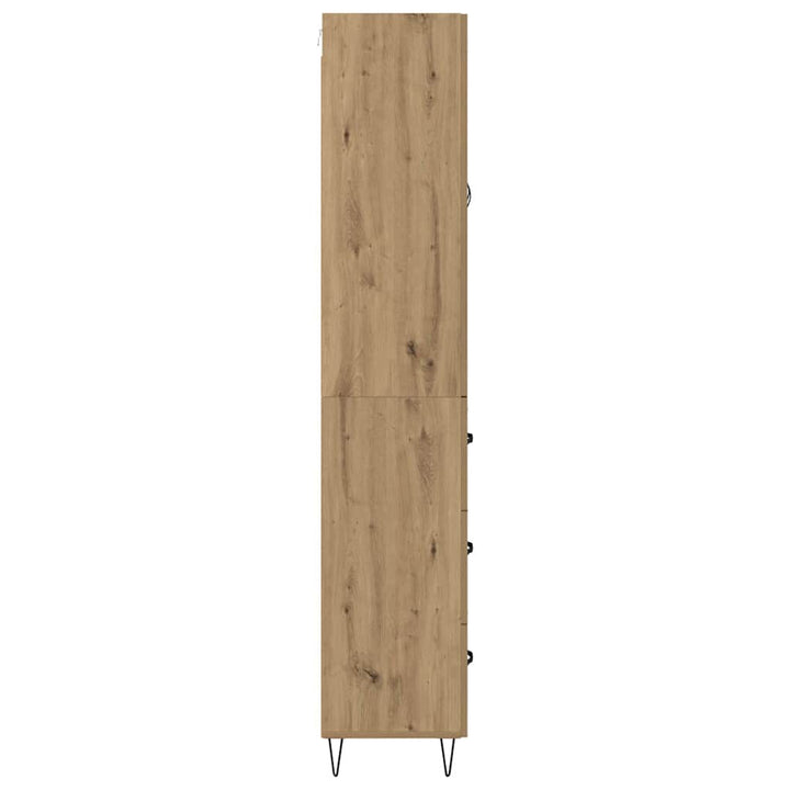 Highboard Artisan Egetræ 69,5 x 34 x 90 cm Konstrueret træ