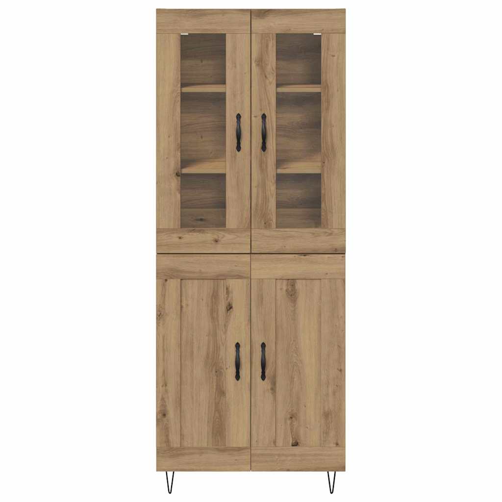 Highboard Artisan Egetræ 69,5 x 34 x 90 cm Konstrueret træ