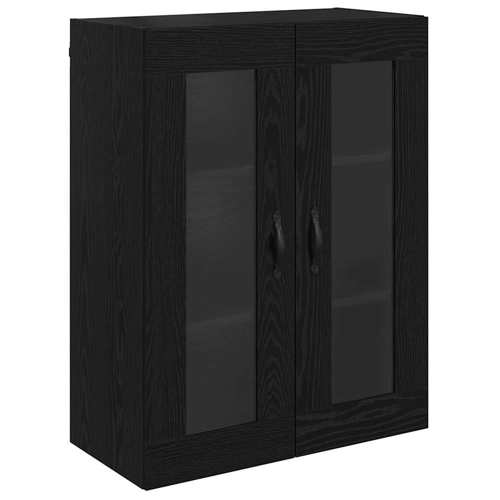 Highboard med skuffe Sort eg 69,5 x 34 x 90 cm Konstrueret træ