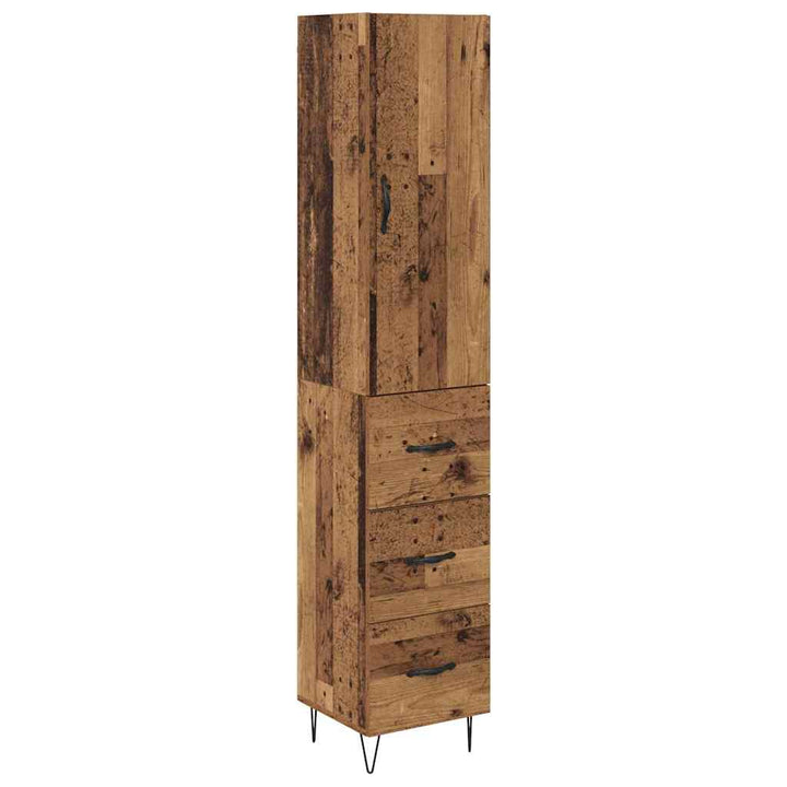 Highboard Gammelt træ 34,5 x 34 x 90 cm Konstrueret træ