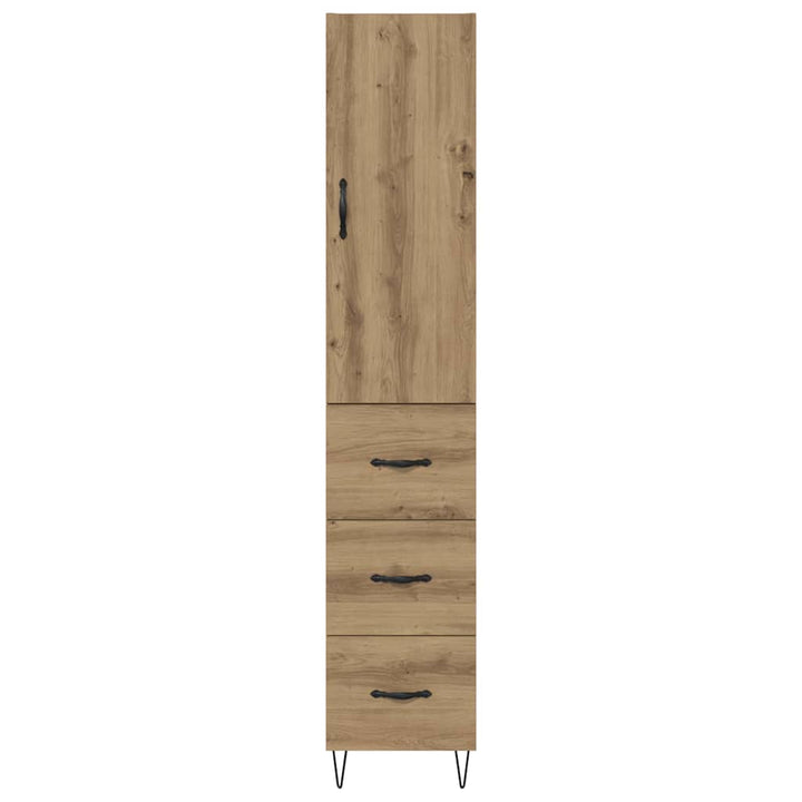 Highboard Artisan Egetræ 34,5 x 34 x 90 cm Konstrueret træ