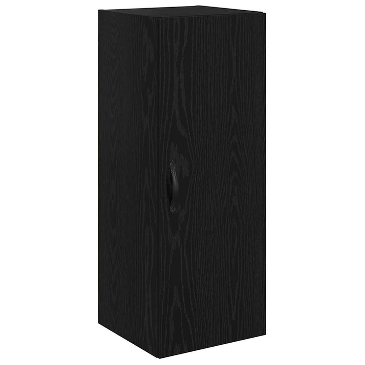 Highboard med skuffe Sort eg 34,5 x 34 x 90 cm Konstrueret træ