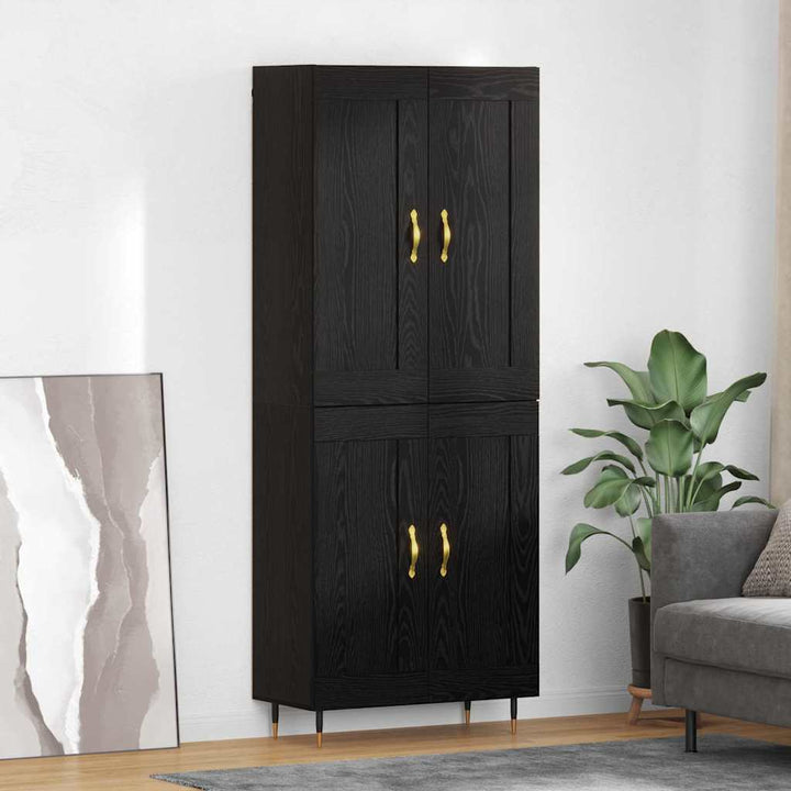 Highboard Sort eg 69,5 x 34 x 90 cm Konstrueret træ