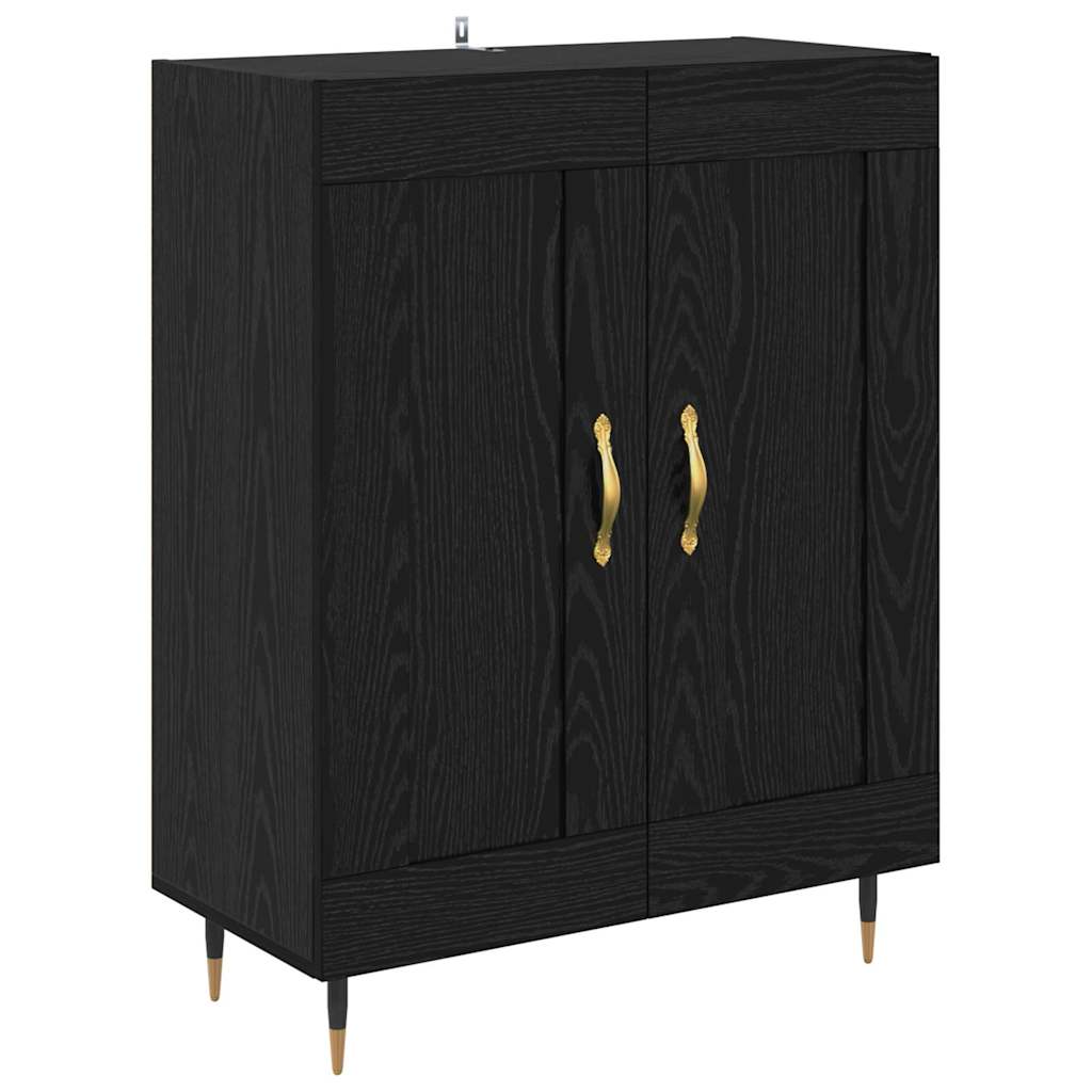 Highboard Sort eg 69,5 x 34 x 90 cm Konstrueret træ
