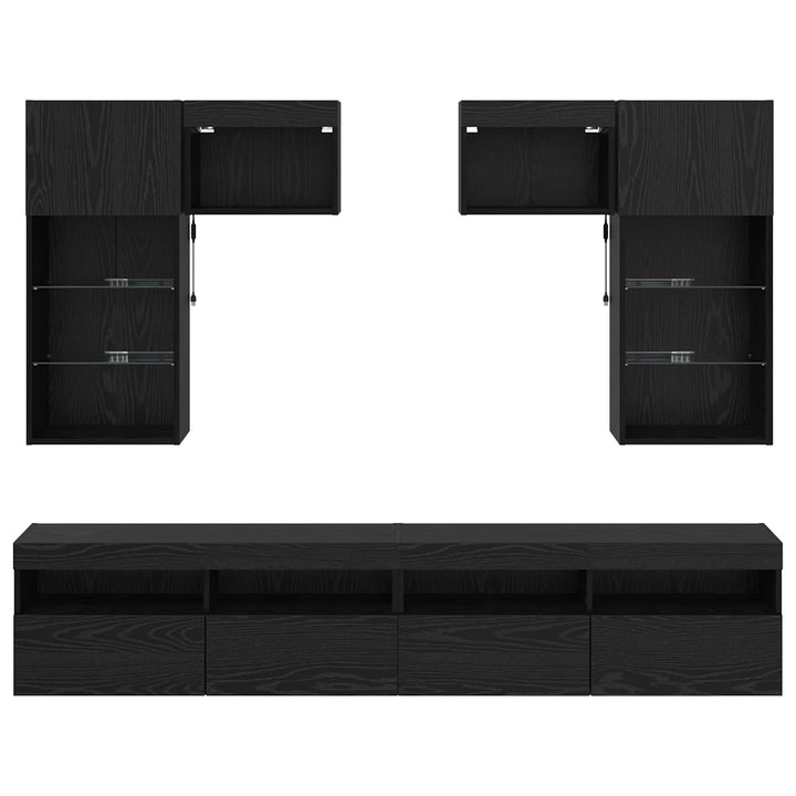 TV Vægmonteringer 6 pcs Artisan Egetræ Konstrueret træ