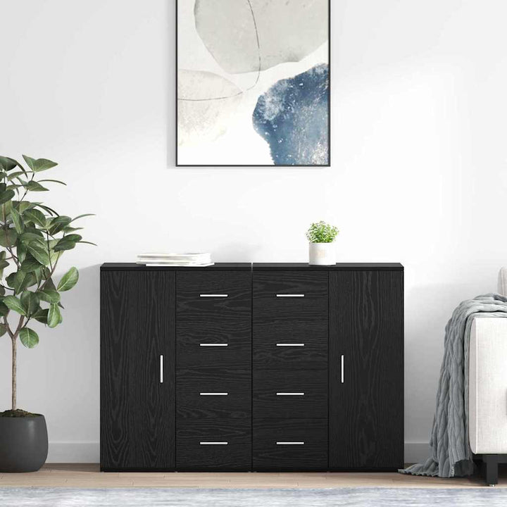 Sideboards CORONA 2 stk. Sort eg 59 x 39 x 80 cm