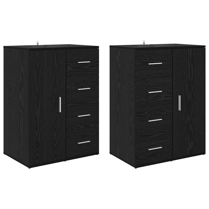 Sideboards CORONA 2 stk. Sort eg 59 x 39 x 80 cm