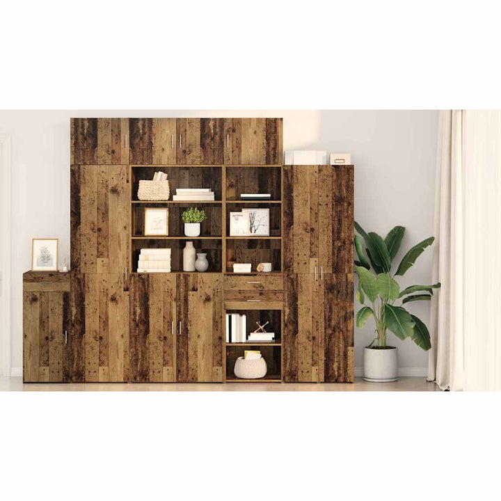 Highboard Gammelt træ 50 x 42,5 x 225 cm Konstrueret træ