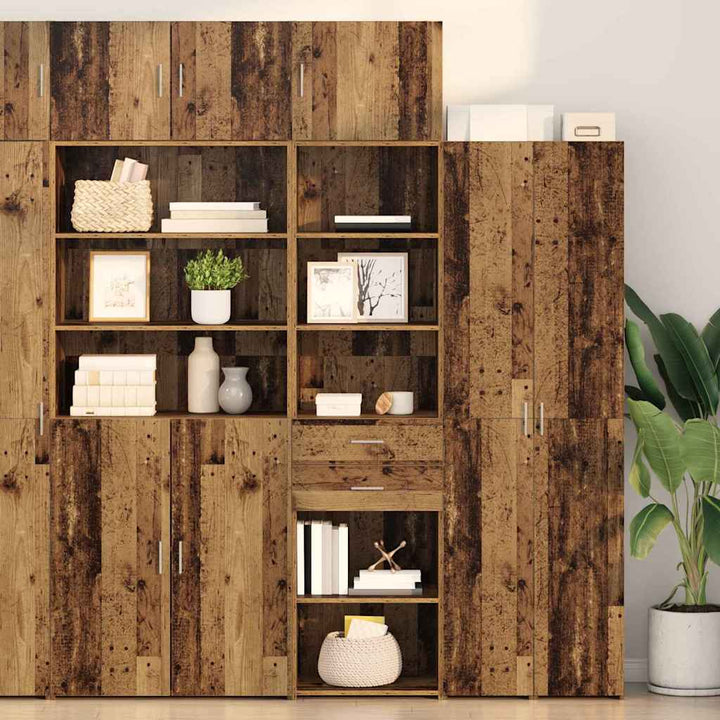 Highboard Gammelt træ 50 x 42,5 x 225 cm Konstrueret træ
