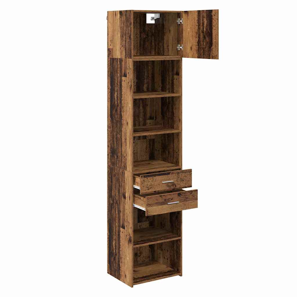 Highboard Gammelt træ 50 x 42,5 x 225 cm Konstrueret træ