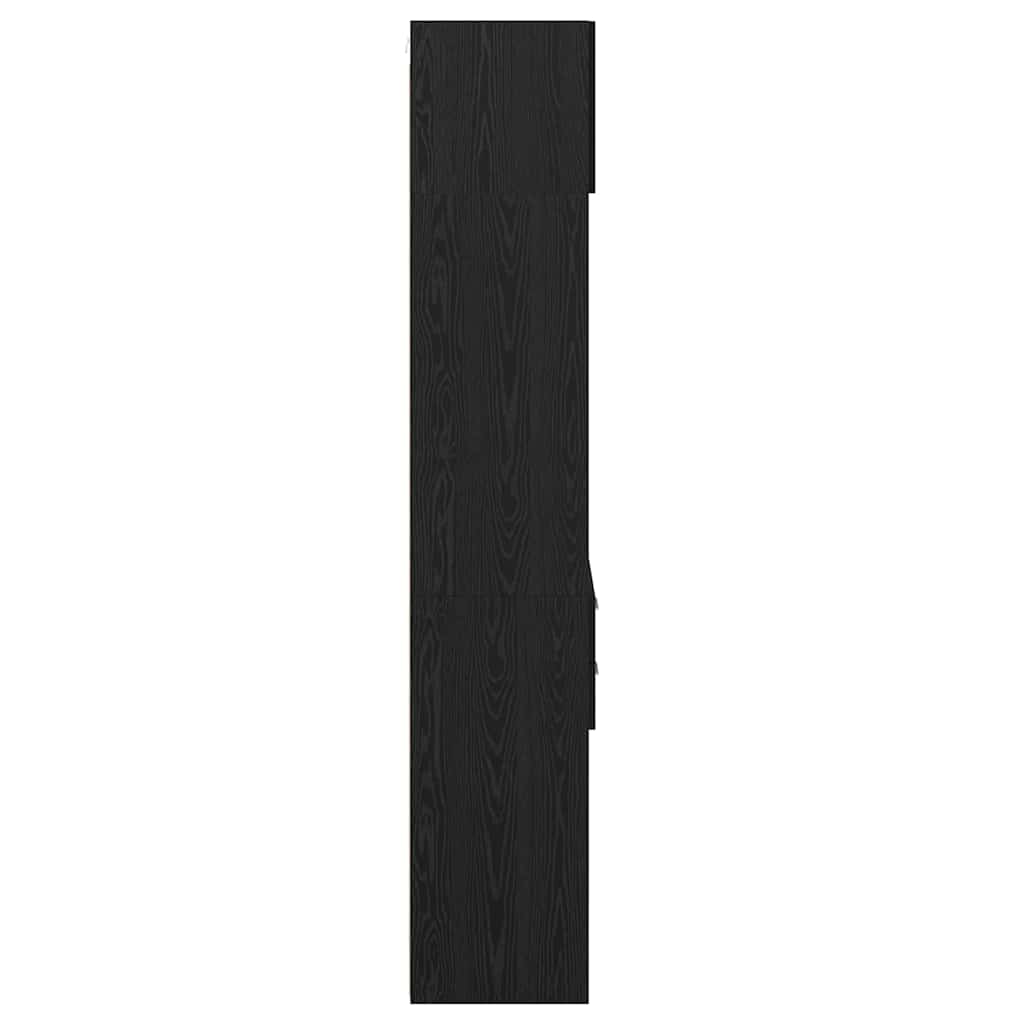 Highboard med skuffe Sort eg 50 x 42,5 x 225 cm Konstrueret træ