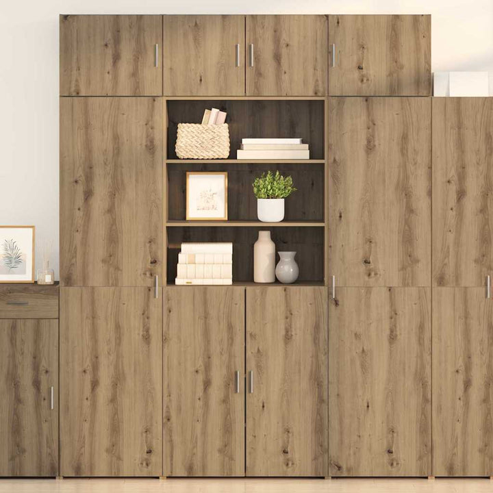 Opbevaringsskab Vægmonteret Artisan Egetræ 80 x 42,5 x 225 cm