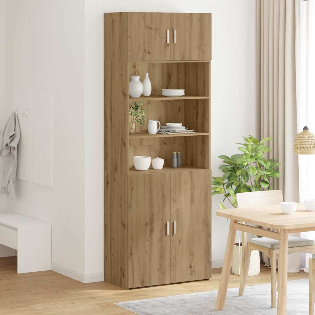 Opbevaringsskab Vægmonteret Artisan Egetræ 80 x 42,5 x 225 cm