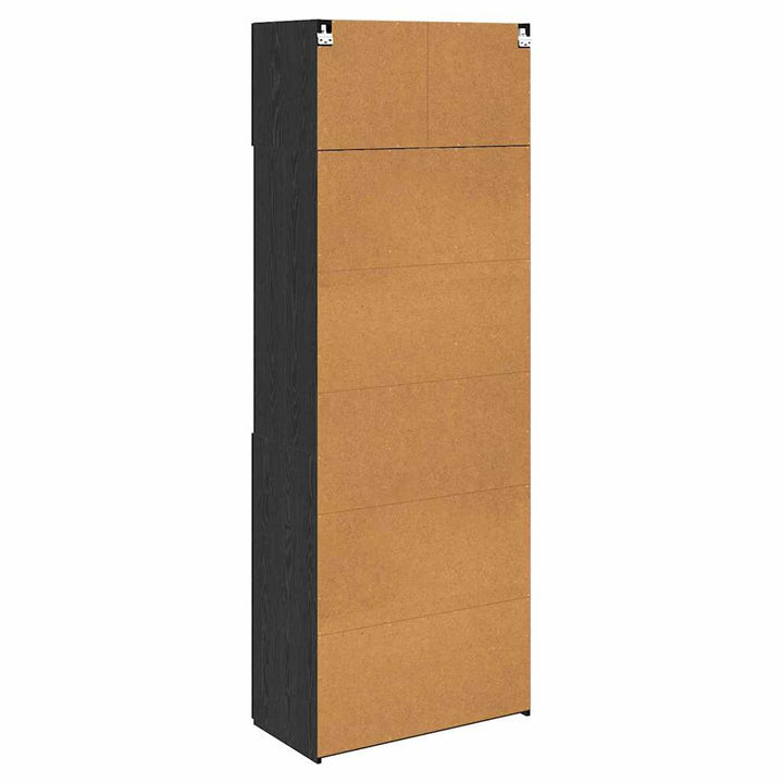 Opbevaringsskab Sort eg 80 x 42,5 x 225 cm Konstrueret træ