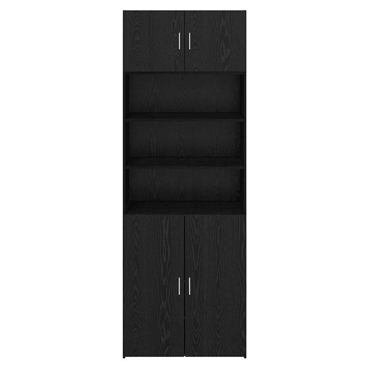 Opbevaringsskab Sort eg 80 x 42,5 x 225 cm Konstrueret træ