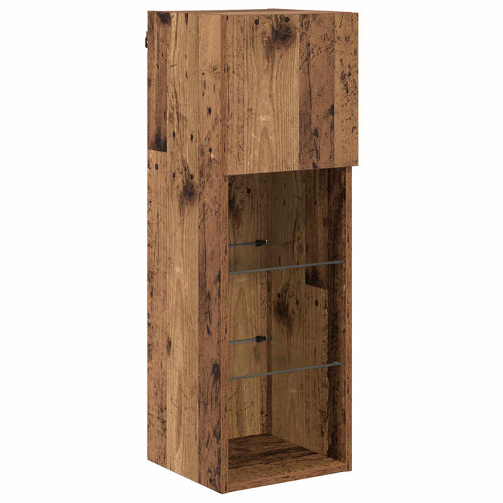 TV Væghylder 4 pcs Artisan Egetræ Konstrueret træ