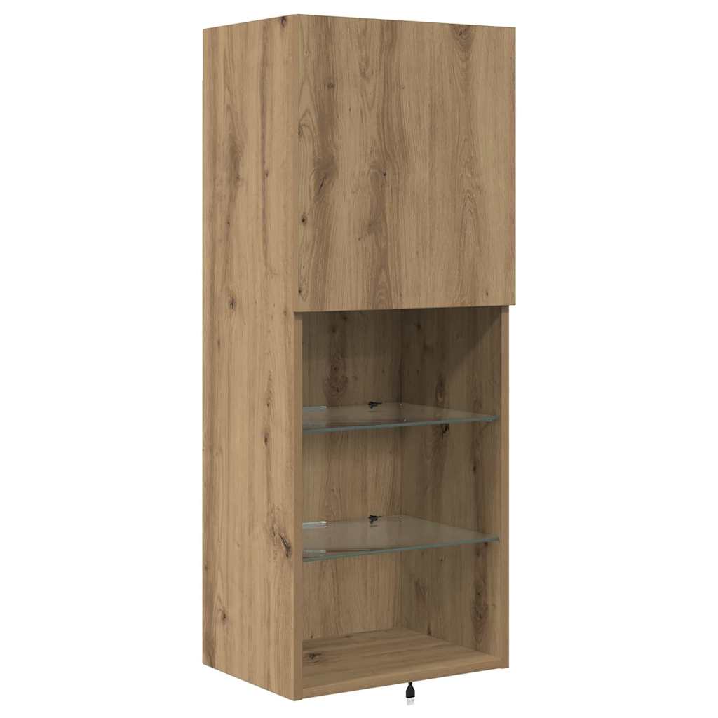 TV Vægmonteringer 4 pcs Artisan Egetræ Konstrueret træ