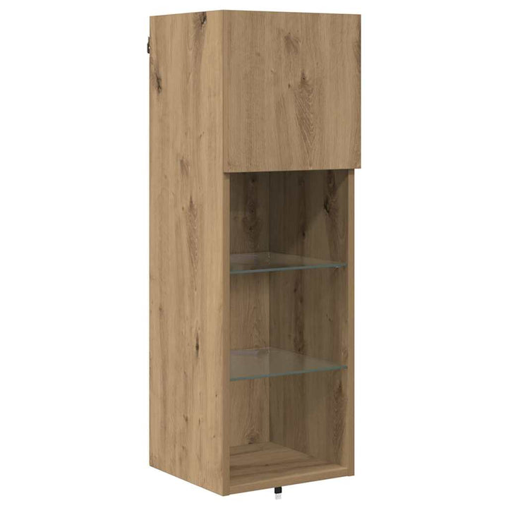 TV Vægmonteringer 4 pcs Artisan Egetræ Konstrueret træ