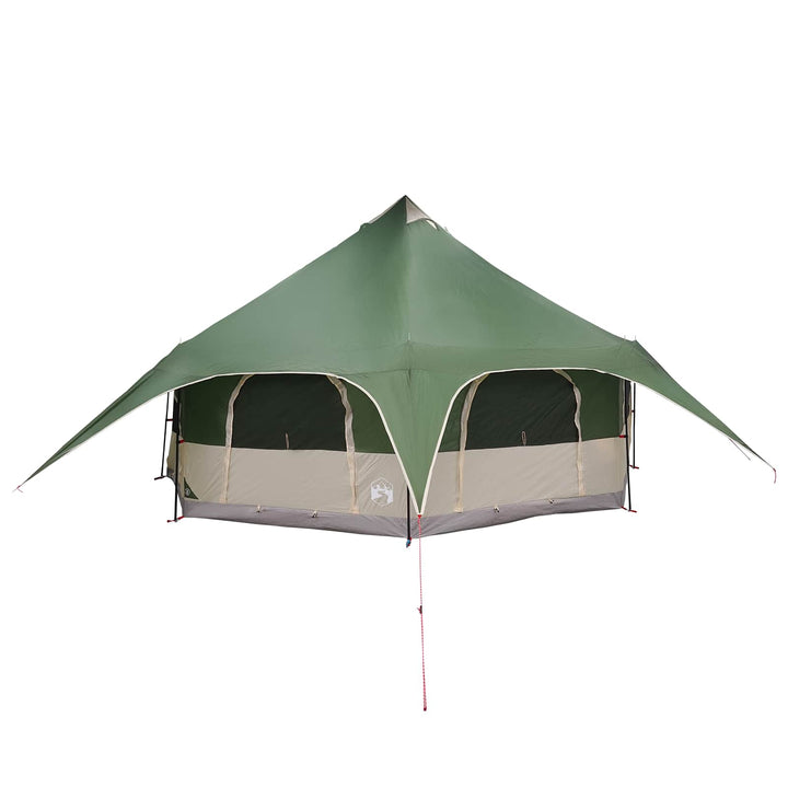 Familietelt Grøn 10-personers 185T Polyester med PU Coating