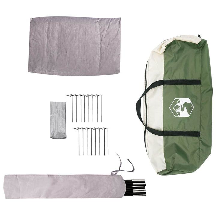 Familietelt 5-personers Grøn 185T Polyester med PU Coating