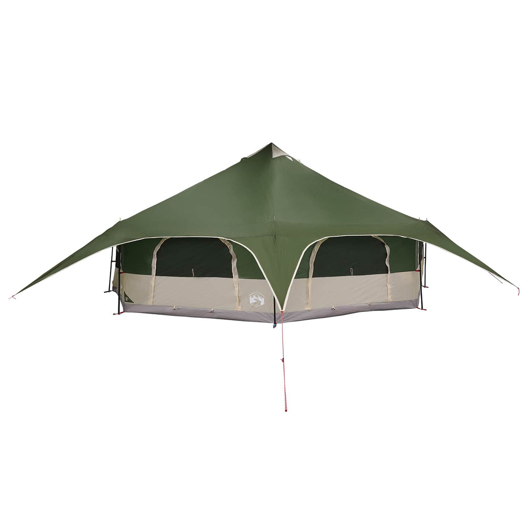 Familietelt Grøn 18-Personer 185T Polyester med PU Coating