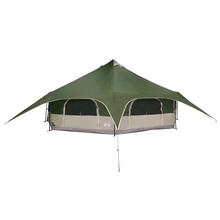 Familietelt Grøn 18-Personer 185T Polyester med PU Coating