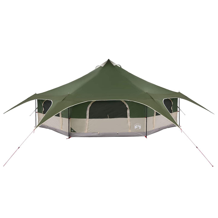 Familietelt Grøn 18-Personer 185T Polyester med PU Coating