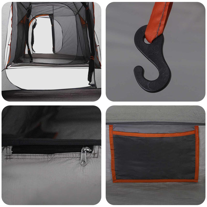 Tunneltelt Grå og orange 520 x 260 x 175 cm