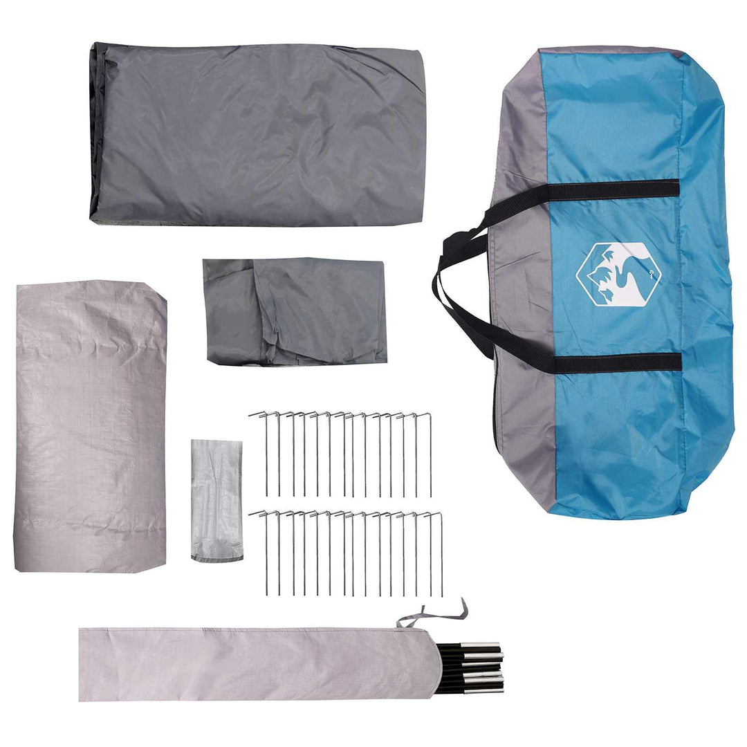 Tunneltelt Blå 560 x 395 x 212 cm 185T Polyester med PU Coating