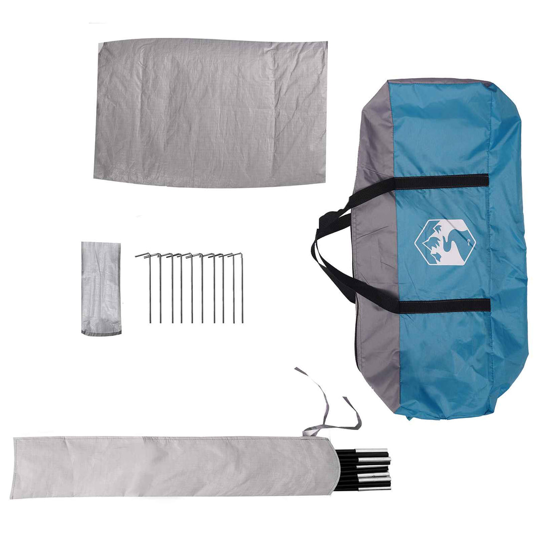 Party Tent 10-personers Blå 185T Polyester med PU Coating