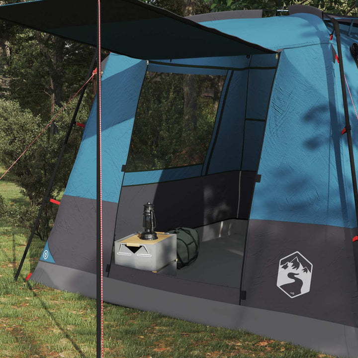 Party Tent 10-personers Blå 185T Polyester med PU Coating