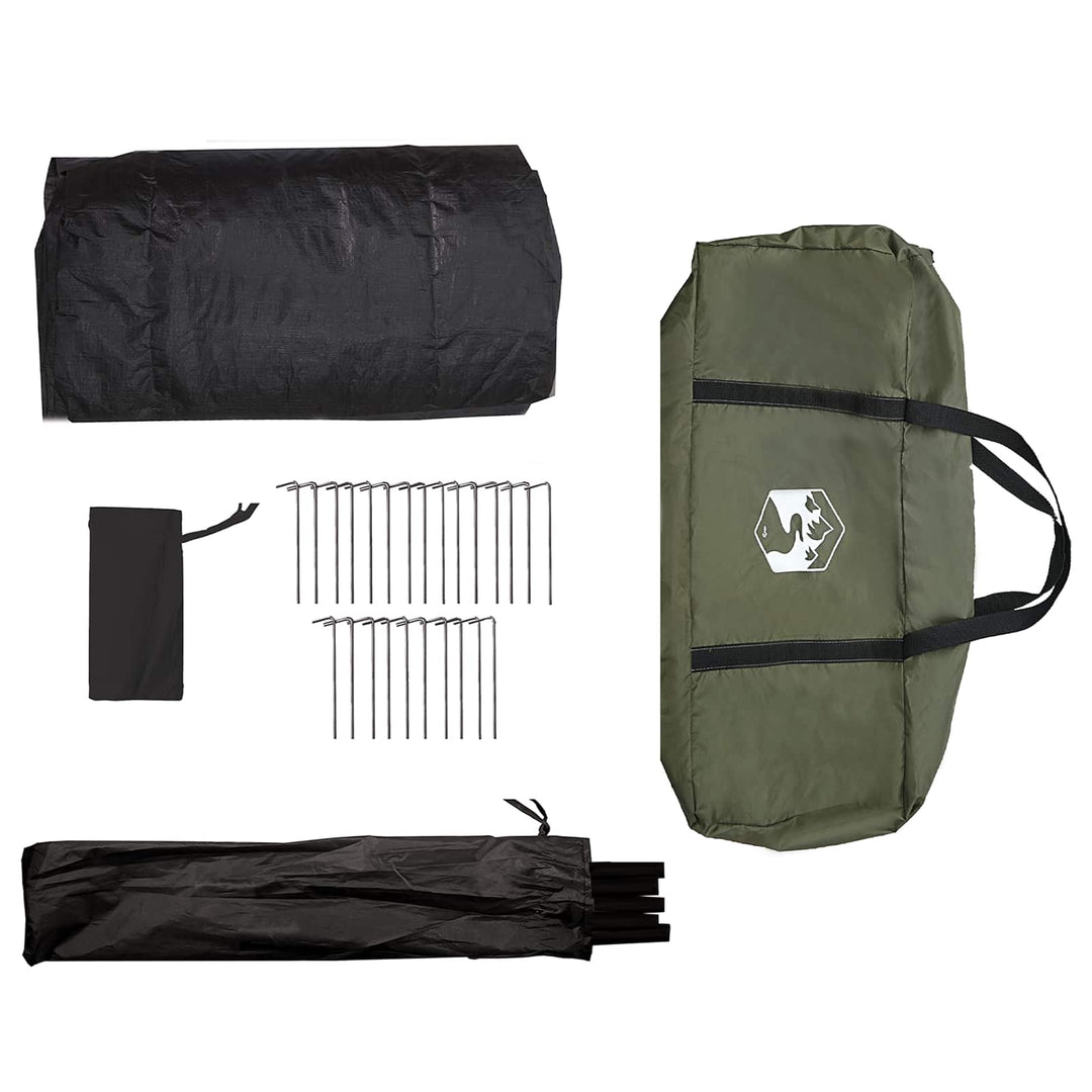 Familietelt Army Grøn 12-person Polybomuld