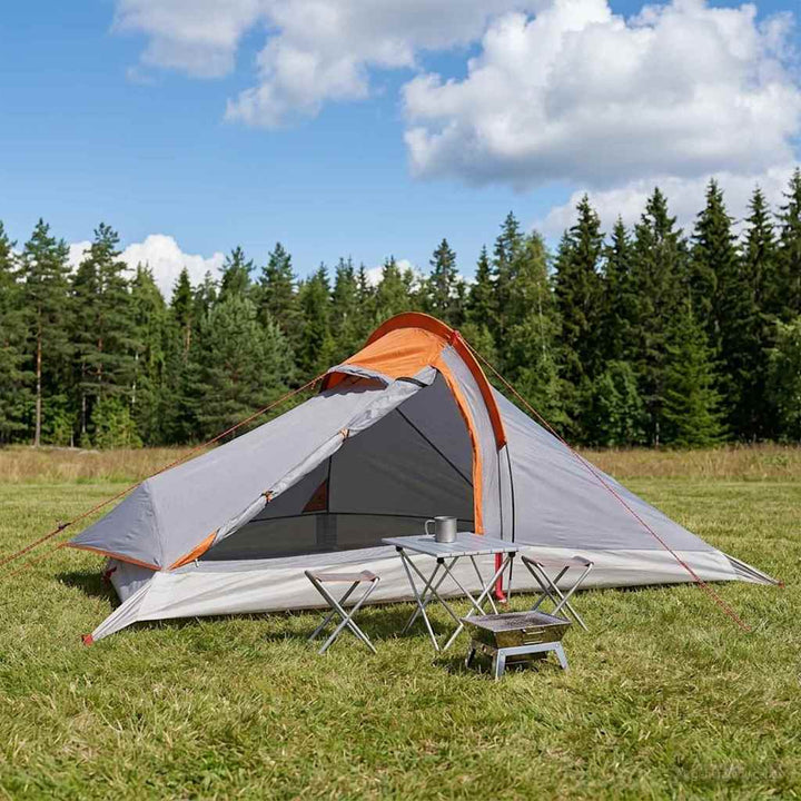 Backpacking Telt Grå og orange 4-personers