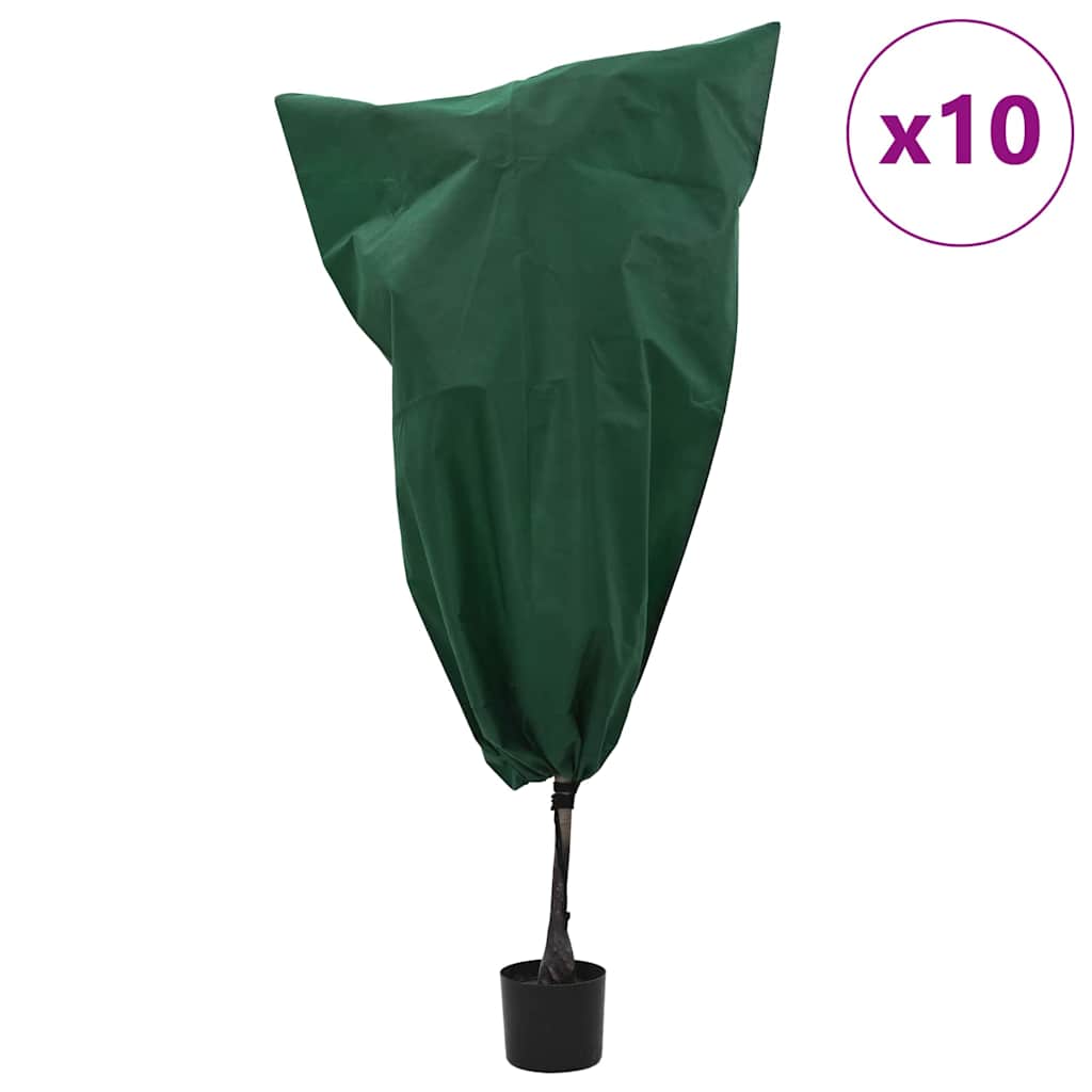 Frostbeskyttelses Plantefleece Dække 10 pcs Grøn 0,8 x 1,2 m