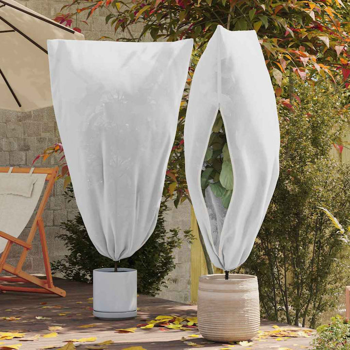 Frostbeskyttelses Plantefleece Dække 5 pcs Hvid 1,55 x 1,55 m