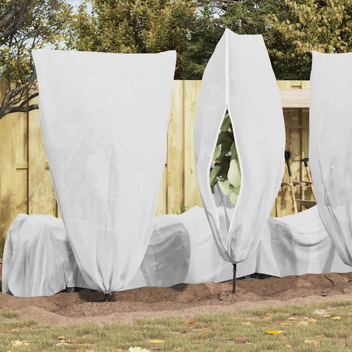 Frostbeskyttelses Plantefleece Dække 5 pcs Hvid 1,55 x 1,55 m