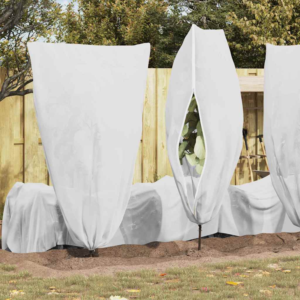 Frostbeskyttelses Plantefleece Dække 5 pcs Hvid 1,8 x 1,2 m