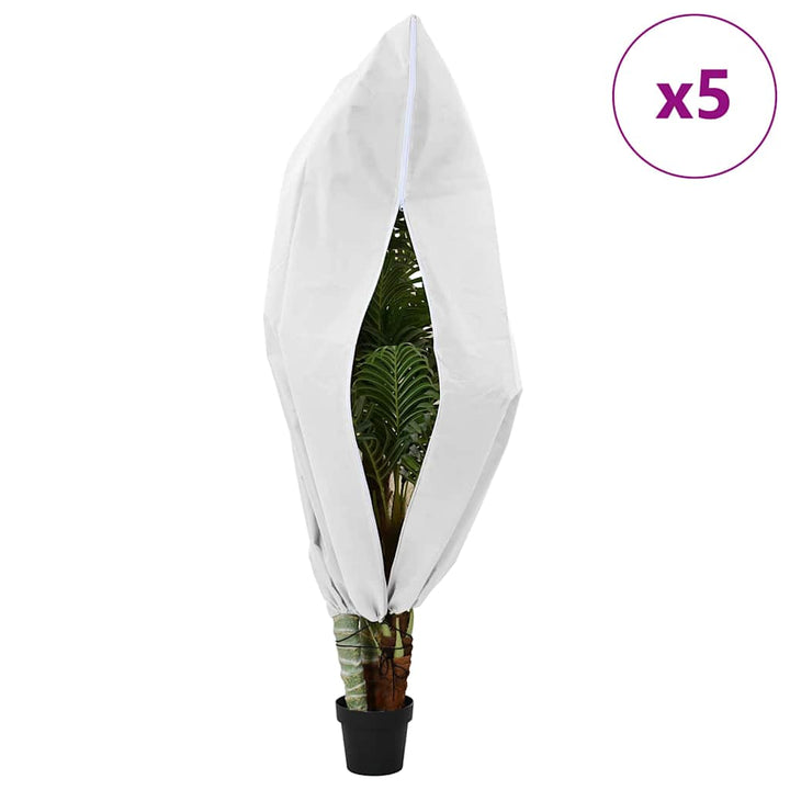 Frostbeskyttelses Plantefleece Dække 5 pcs Hvid 1,8 x 1,2 m