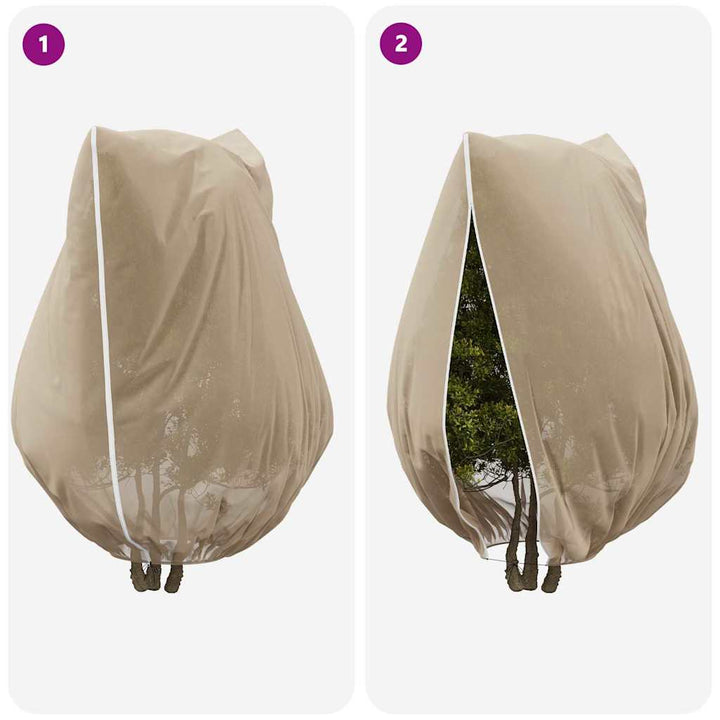 Frostbeskyttelses Plantefleece Dække 3 pcs Beige 2,4 x 2 m
