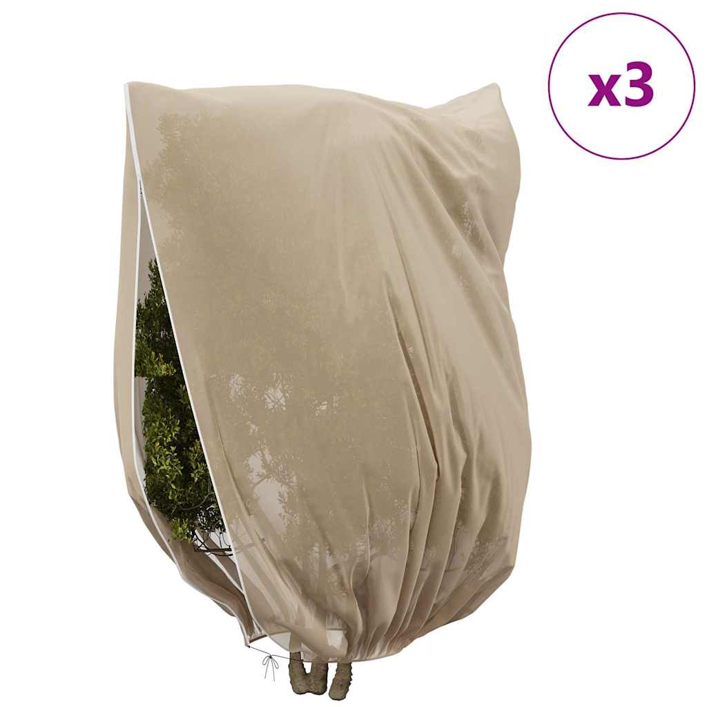 Frostbeskyttelses Plantefleece Dække 3 pcs Beige 3,5 x 2,5 m
