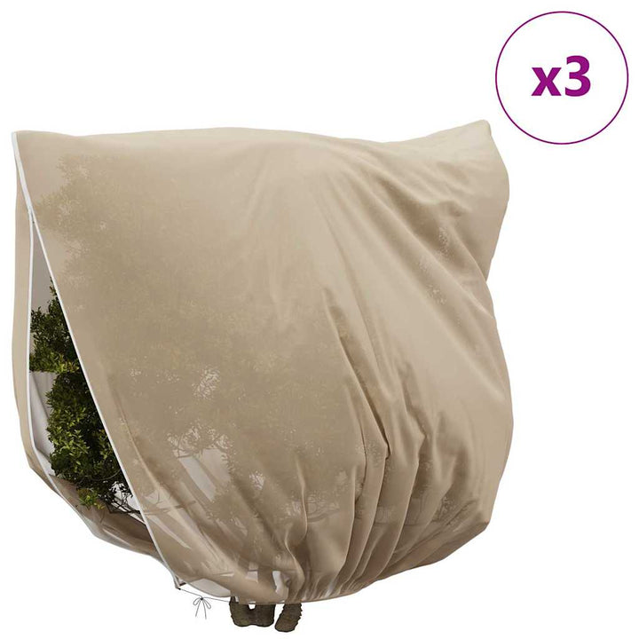 Frostbeskyttelses Plantefleece Dække 3 pcs Beige 2 x 2,36 m