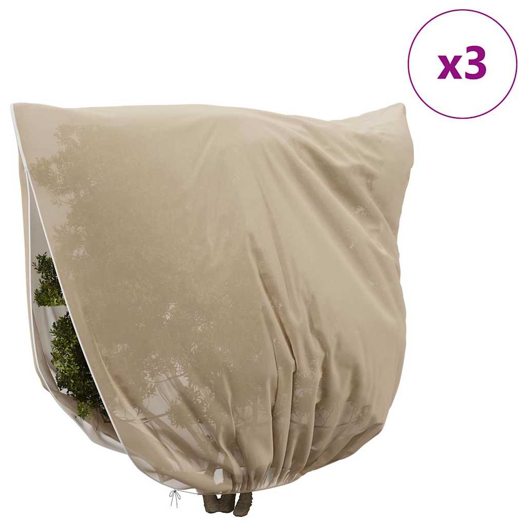 Frostbeskyttelses Plantefleece Dække 3 pcs Beige 3,5 x 3,93 m