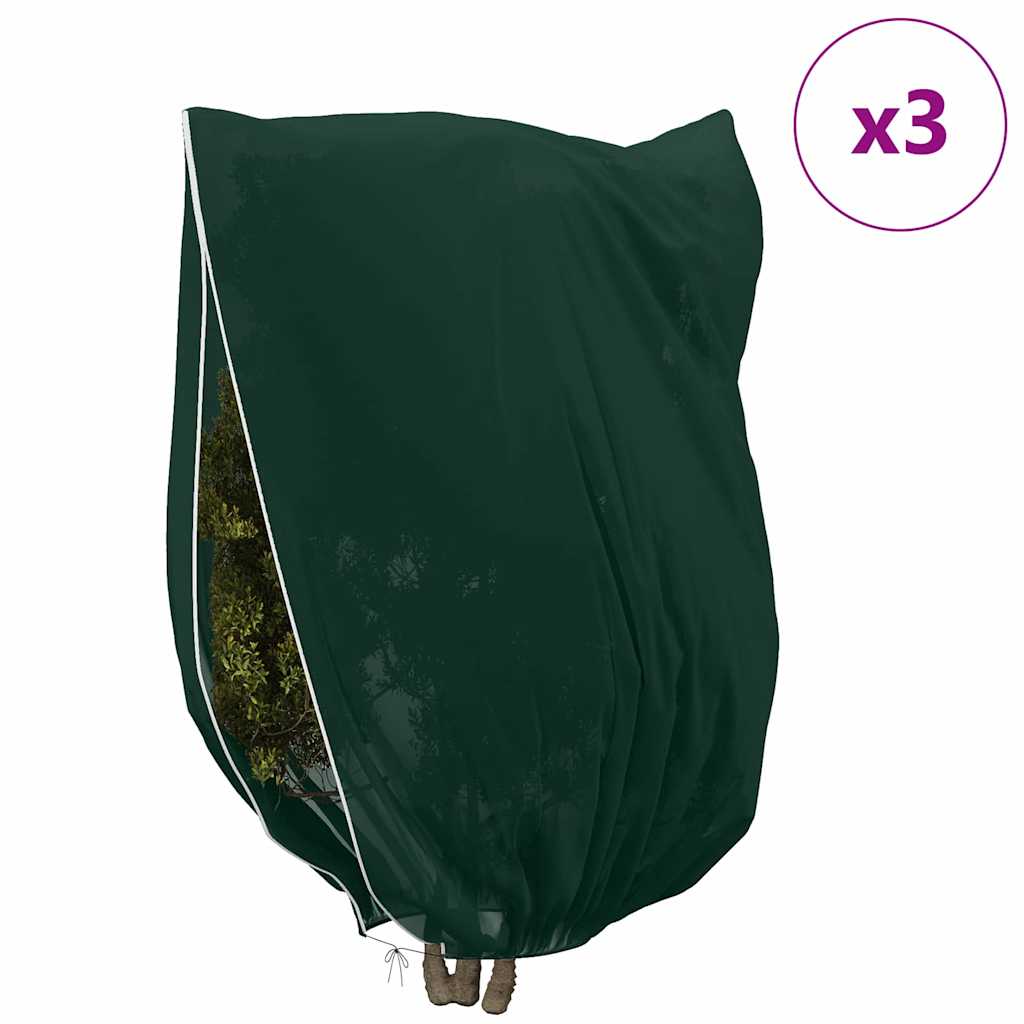 Frostbeskyttelses Plantefleece Dække 3 pcs Grøn 2,4 x 2 m