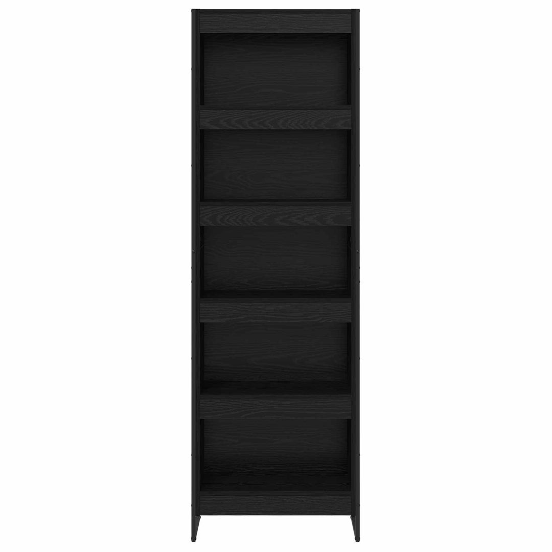 Bogskab 60 x 30 x 189,5 cm Konstrueret træ Sort eg