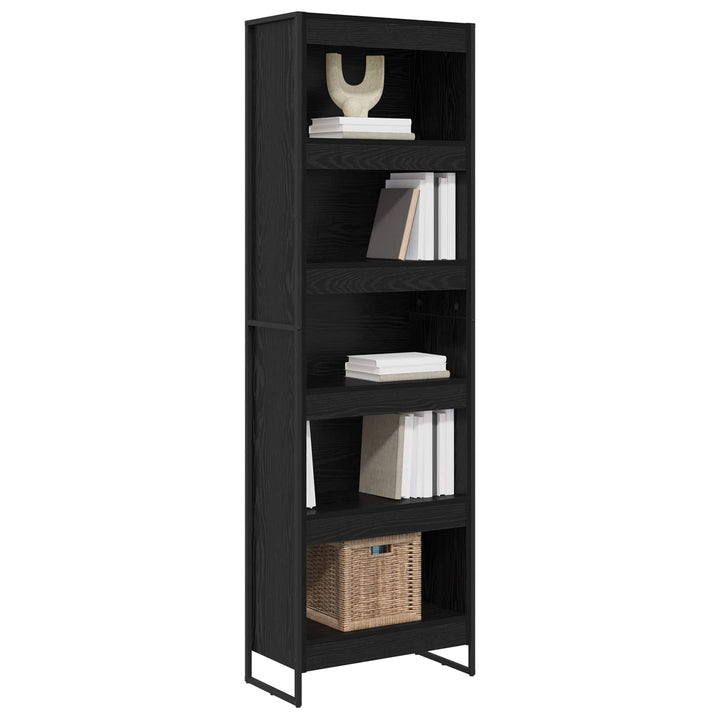 Bogskab 60 x 30 x 189,5 cm Konstrueret træ Sort eg