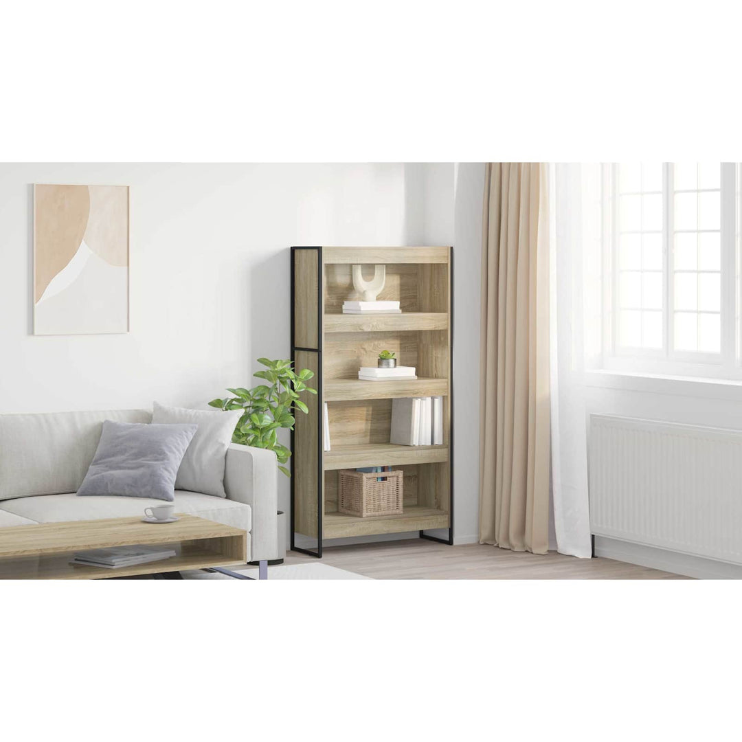 Bogskab 80 x 30 x 155 cm Konstrueret træ Sonoma