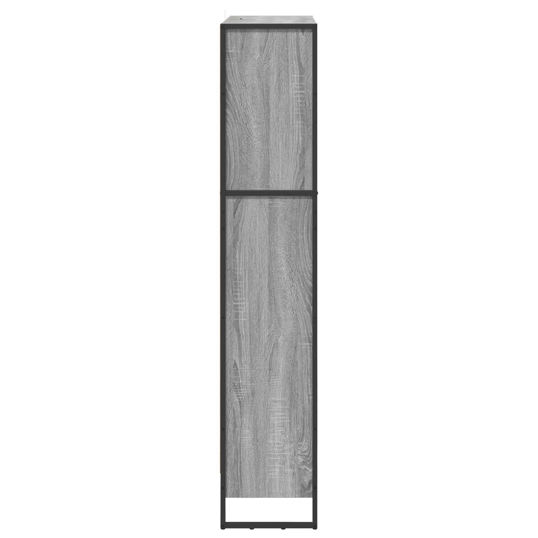Bogskab 80 x 30 x 155 cm Konstrueret træ Grå Sonoma