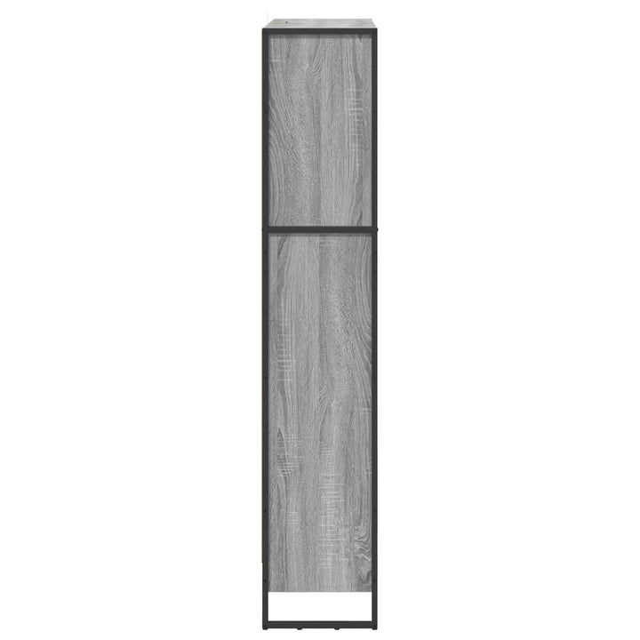 Bogskab 80 x 30 x 155 cm Konstrueret træ Grå Sonoma