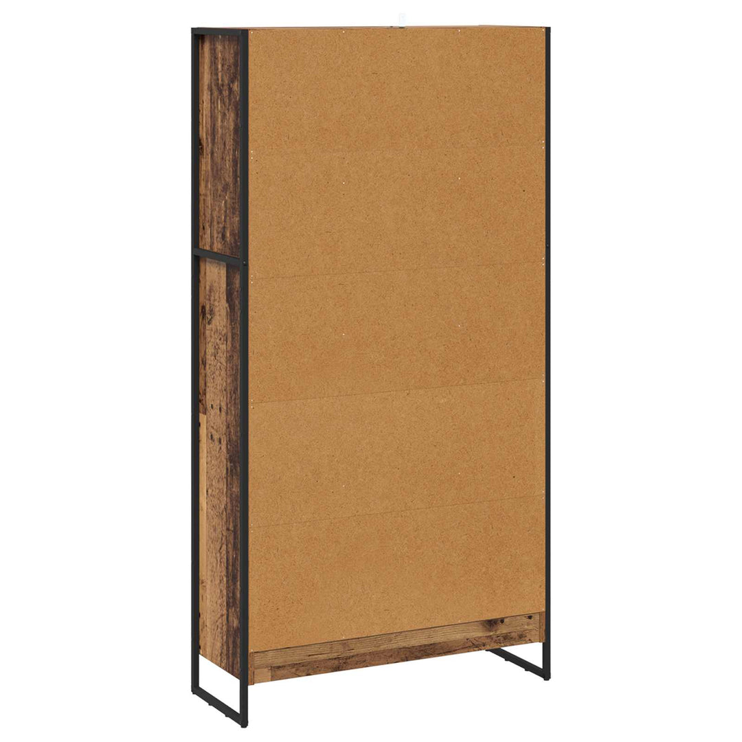 Bogskab 80 x 30 x 155 cm Konstrueret træ Gammelt træ
