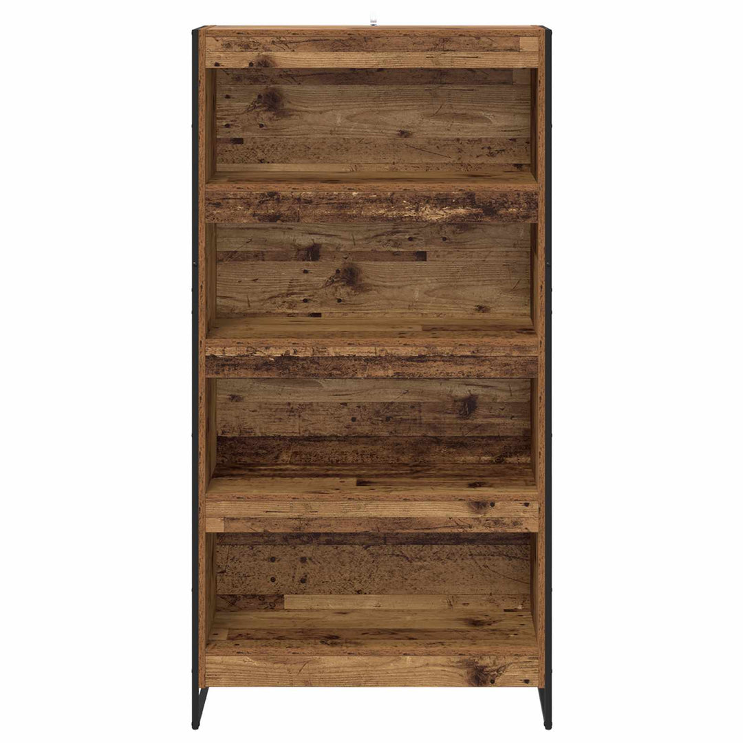 Bogskab 80 x 30 x 155 cm Konstrueret træ Gammelt træ